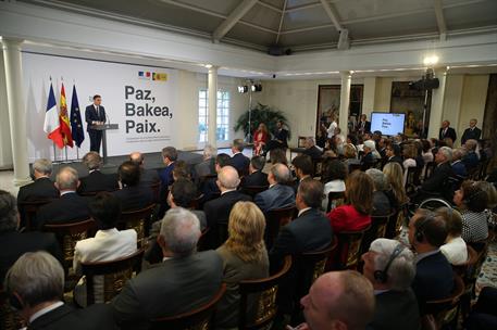 1/10/2018. Sánchez preside el Acto de cooperación hispano-francesa en la lucha antiterrorista. El presidente del Gobierno, Pedro Sánchez, du...