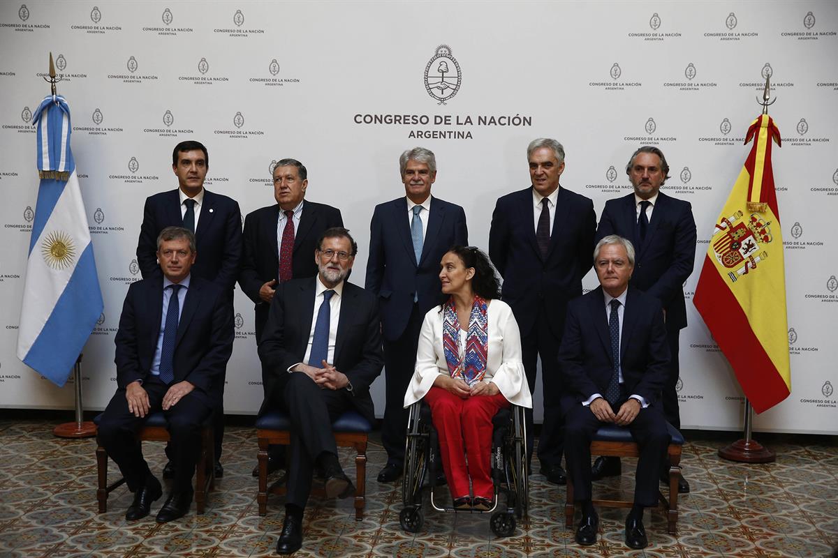 11/04/2018. Visita de Rajoy al Congreso de Argentina. El presidente del Gobierno español, Mariano Rajoy, y el ministro de Asuntos Exteriores...