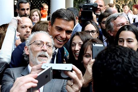 28/08/2018. Sánchez se encuentra con la colectividad española en Chile. El presidente del Gobierno, Pedro Sánchez, en un momento del encuent...