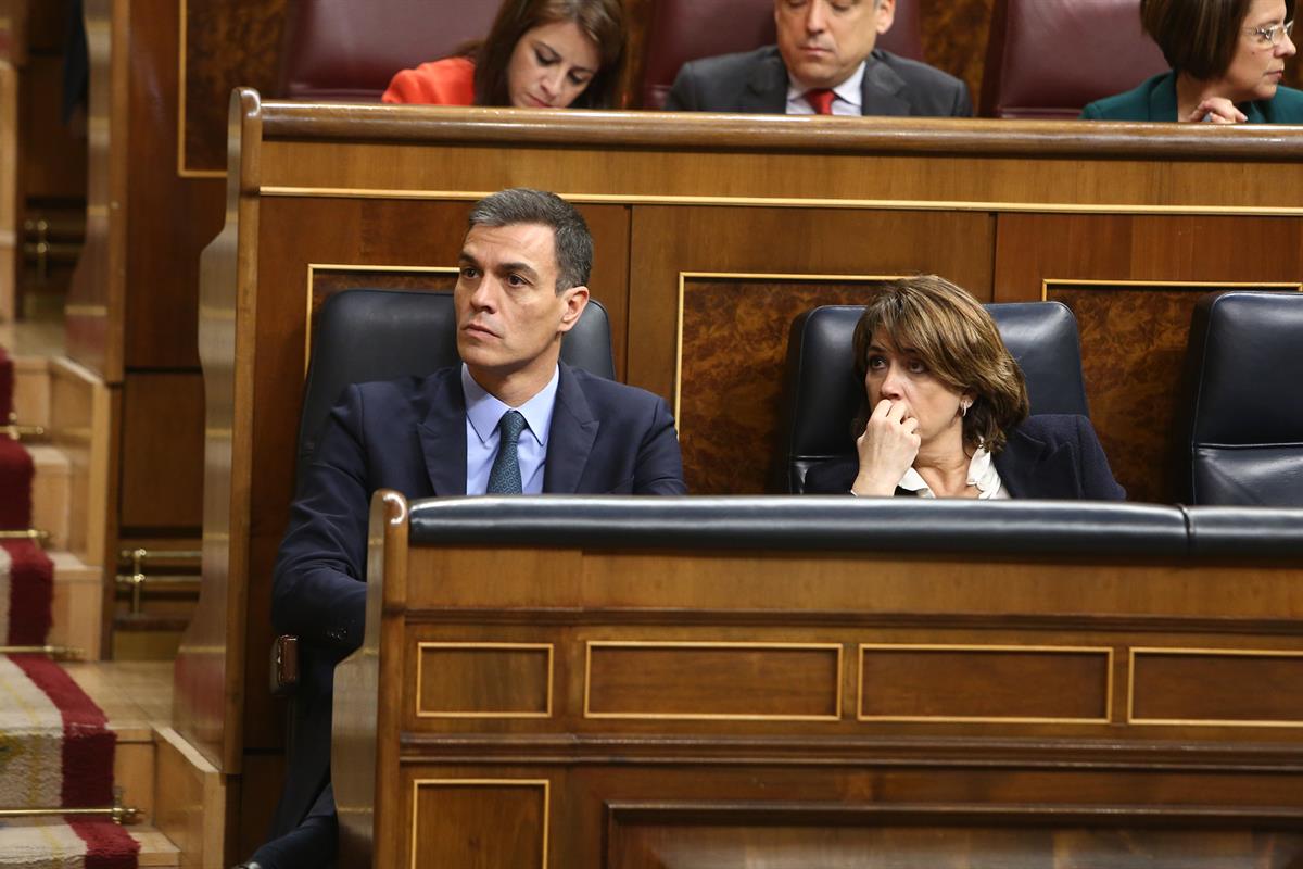 13/02/2019. Pedro Sánchez asiste al Debate de totalidad de los Presupuestos Generales del Estado (Segunda jornada). El presidente del Gobier...