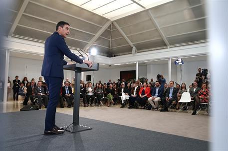 18/03/2019. Pedro Sánchez preside el encuentro "Ciencia e Investigación en la Agenda 2030". El presidente del Gobierno, Pedro Sánchez, duran...