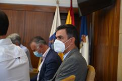 3/10/2021. Pedro Sánchez visita La Palma. El presidente del Gobierno, Pedro Sánchez, durante la reunión del Comité Director del Plan Especia...