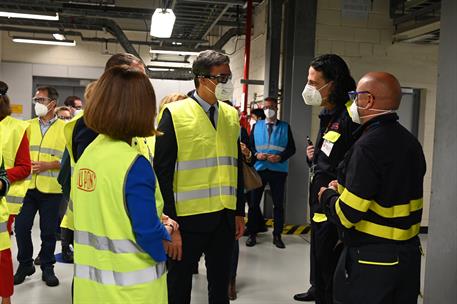 9/09/2021. Pedro Sánchez visita la fábrica DuPont Asturias. El presidente del Gobierno, Pedro Sánchez, durante su visita a las instalaciones...