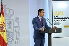 10/07/2021. Sánchez anuncia la nueva configuración del Gobierno. El presidente del Gobierno, Pedro Sánchez, durante su comparecencia en La M...