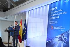 El presidente del Gobierno, Pedro Sánchez, durante el acto de presentación