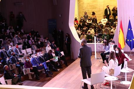 13/12/2021. Pedro Sánchez clausura la jornada 'Diálogos sobre el futuro. Construyendo la España que seremos'. El presidente del Gobierno, Pe...