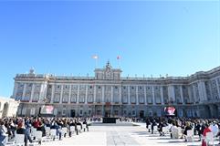 Imagen del acto de homenaje a las víctimas de la Covid-19 y de reconocimiento al personal sanitario