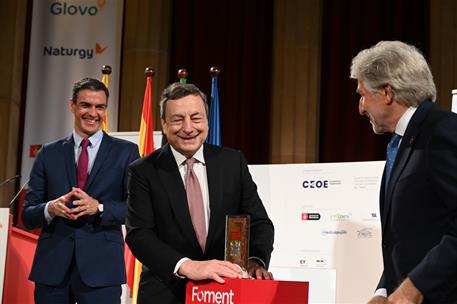 18/06/2021. Pedro Sánchez participa en la XVIII edición del Foro de Diálogo Italia-España. El presidente del Consejo de Ministros de Italia,...