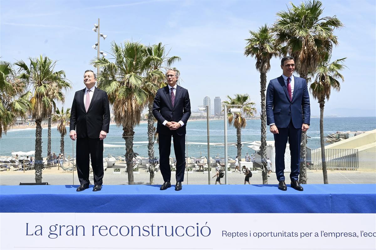 18/06/2021. Pedro Sánchez, en la clausura de la XXXVI reunión del Cercle d'Economia. El presidente del Gobierno, Pedro Sánchez, el president...