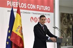 22/05/2021. Pedro Sánchez presenta el Plan de Medidas frente al Reto Demográfico. El presidente del Gobierno, Pedro Sánchez, durante la pres...