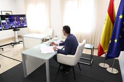 El presidente del Gobierno participa por videoconferencia en el Consejo Europeo ordinario y la Cumbre del Euro