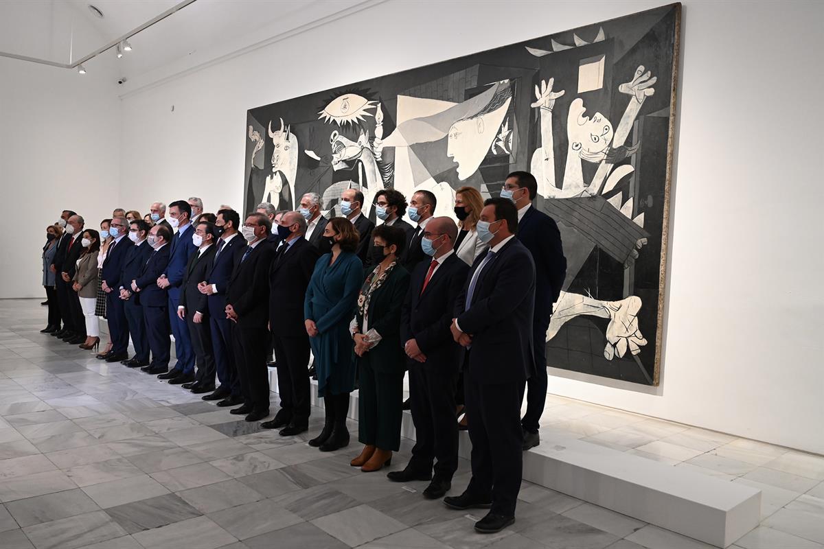 25/10/2021. Comisión Nacional para la Conmemoración del 50º aniversario de la muerte de Picasso. El presidente del Gobierno, Pedro Sánchez, ...