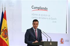 El presidente del Gobierno, Pedro Sánchez, durante la presentación