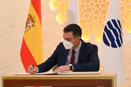 2/02/2022. Pedro Sánchez participa en el acto institucional del Día Nacional de España en la Expo de Dubái 2020. El presidente del Gobierno,...