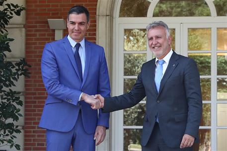 6/06/2022. Sánchez se reúne con el presidente de Canarias y el presidente del Cabildo Insular de La Palma. Pedro Sánchez, recibe al presiden...