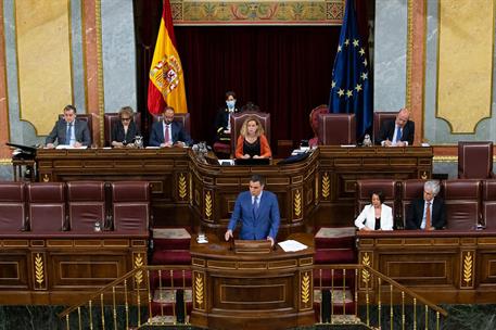 8/06/2022. Pedro Sánchez comparece ante el Pleno del Congreso de los Diputados. Pedro Sánchez durante su comparecencia ante el Pleno del Con...
