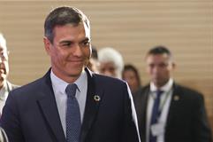 El presidente del Gobierno, Pedro Sánchez, en Bogotá (Colombia)