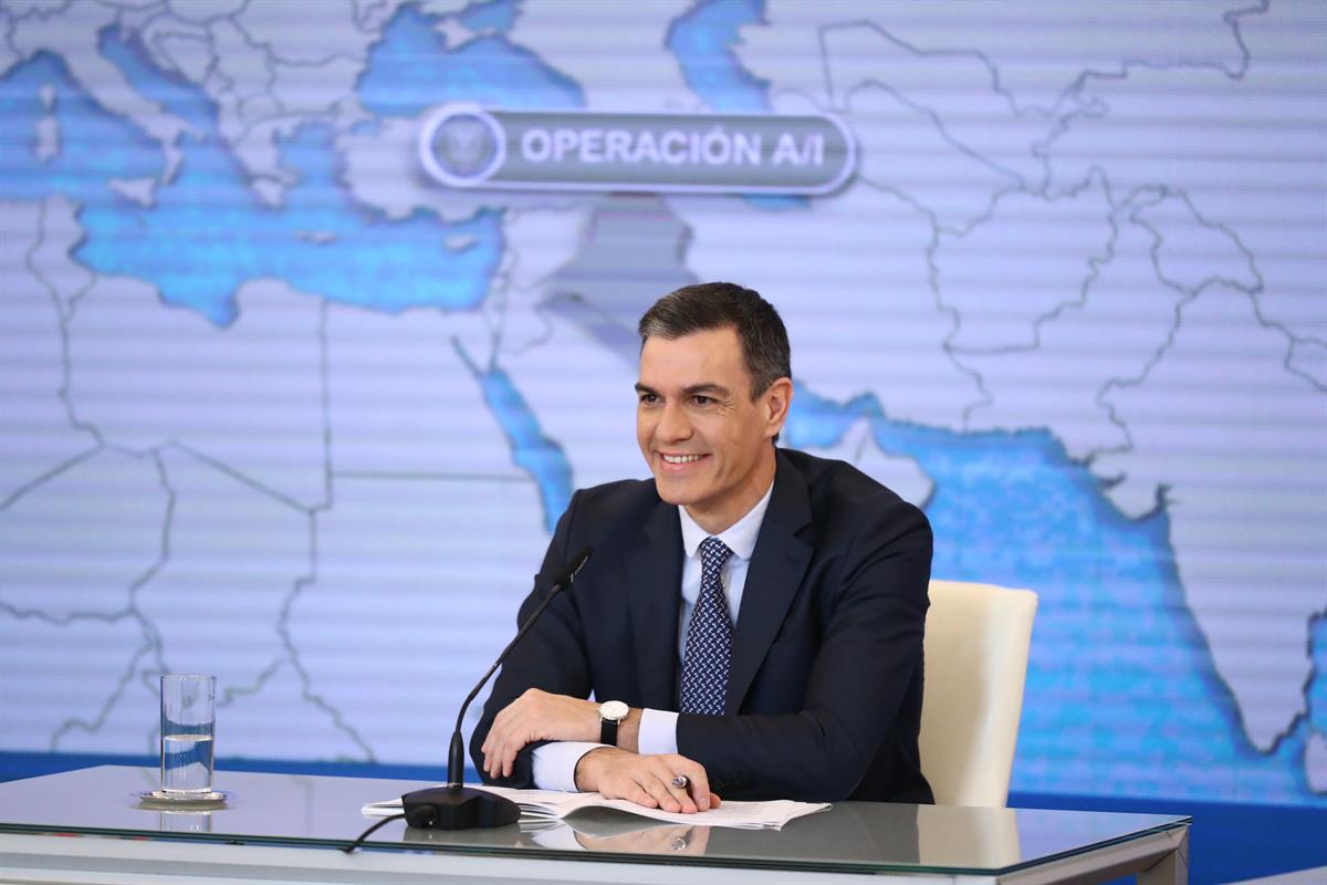 24/12/2022. Pedro Sánchez da un mensaje a las tropas españolas en misiones humanitarias. Pedro Sánchez da un mensaje a las tropas españolas ...