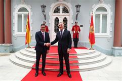 Encuentro de Pedro Sánchez con el presidente de Montenegro