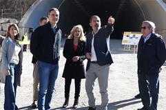 Pedro Sánchez visita las obras del túnel B-40 