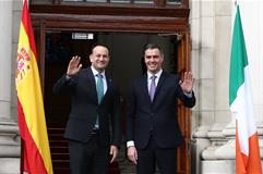 El presidente del Gobierno, Pedro Sánchez, y el primer ministro irlandés, Leo Varadkar