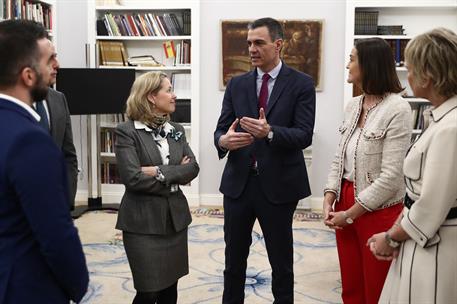 8/02/2023. Pedro Sánchez clausura el acto 'Emprendiendo el futuro que queremos'. El presidente del Gobierno, Pedro Sánchez, a su llegada al ...