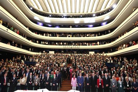 9/05/2023. Pedro S&#225;nchez interviene en la inauguraci&#243;n del V Encuentro Internacional de Rectores Universia. El presidente del Gobierno, Pedr...