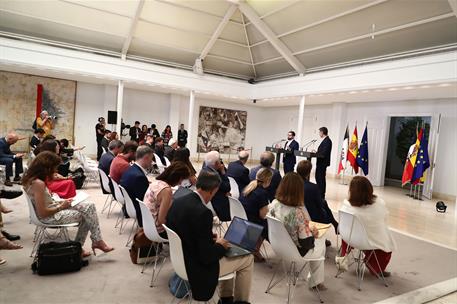 14/07/2023. Pedro S&#225;nchez recibe al presidente de Chile, Gabril Boric. El presidente del Gobierno, Pedro S&#225;nchez, y el presidente de la Rep&#250;...