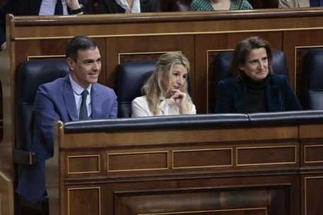 22/02/2023. Pedro Sánchez asiste a la sesión de control en el Congreso. El presidente del Gobierno, Pedro Sánchez, durante la sesión del con...