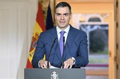 29/12/2023. Pedro Sánchez anuncia la nueva composición del Gobierno. Pedro Sánchez durante la declaración institucional que ha realizado en ...