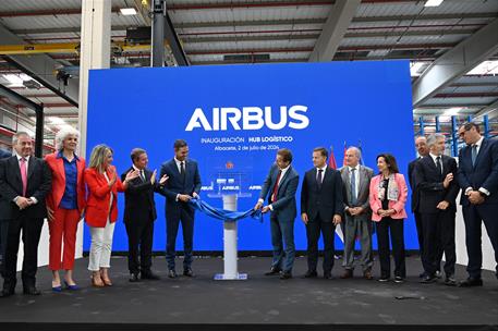 2/07/2024. Pedro S&#225;nchez preside el acto de inauguraci&#243;n del hub log&#237;stico industrial de Airbus Helicopters. El presidente del Gobierno, Ped...