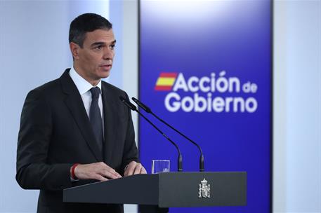 2/11/2024. Pedro Sánchez comparece tras el comité de crisis para el seguimiento de los efectos de la DANA. El presidente del Gobierno, Pedro...