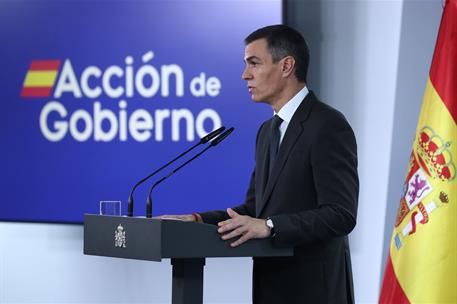 2/11/2024. Pedro Sánchez comparece tras el comité de crisis para el seguimiento de los efectos de la DANA. El presidente del Gobierno, Pedro...