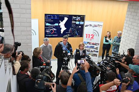 3/11/2024. Pedro Sánchez participa en la reunión del Centro de Coordinación Operativo Integrado (CECOPI). Rueda de prensa del presidente del...