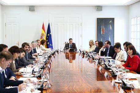 3/12/2024. Pedro S&#225;nchez, preside la Comisi&#243;n Interministerial del Plan de Recuperaci&#243;n. El presidente del Gobierno, Pedro S&#225;nchez junto a l...