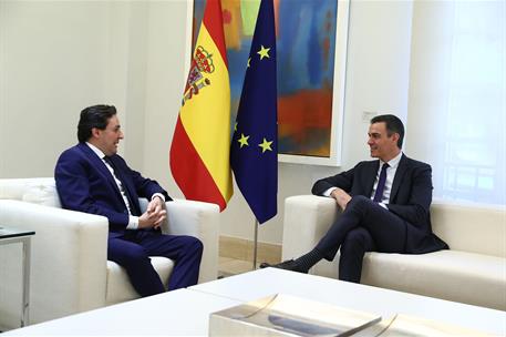5/04/2024. The President of the Government of Spain meets with the Vice-President of IBM and global director of IBM Research. Meeting betwee...