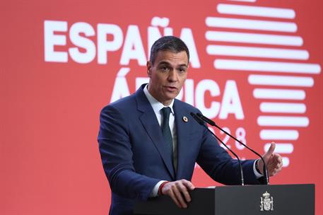 5/12/2024. Pedro S&#225;nchez preside el acto de presentaci&#243;n de la Estrategia Espa&#241;a-&#193;frica 2025-2028. El presidente del Gobierno, Pedro S&#225;nchez...