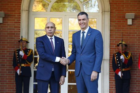 El presidente del Gobierno recibe en La Moncloa al presidente de Mauritania, Mohamed Cheikh El Ghazouani