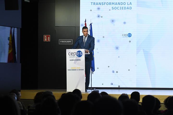 6/06/2024. Pedro Sánchez clausura la XXXII Asamblea General de la Confederación Empresarial Española de la Economía Social (CEPES). El presi...
