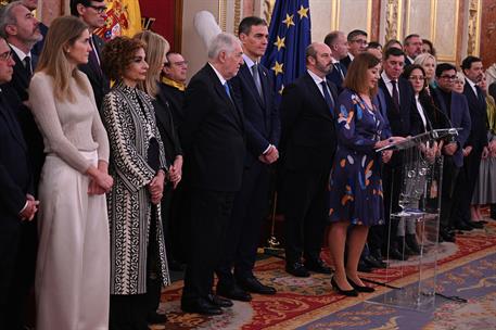 6/12/2024. El presidente del Gobierno asiste al acto conmemorativo por el 46&#186; aniversario de la Constituci&#243;n Espa&#241;ola. La presidenta del Con...