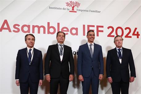 8/05/2024. El presidente asiste a la clausura la Asamblea anual del Instituto de la Empresa Familiar. El presidente del Gobierno, Pedro Sánc...