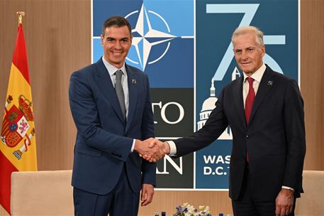 10/07/2024. Pedro S&#225;nchez participa en la cumbre de la OTAN (primera jornada). El presidente del Gobierno, Pedro S&#225;nchez, y el primer minist...