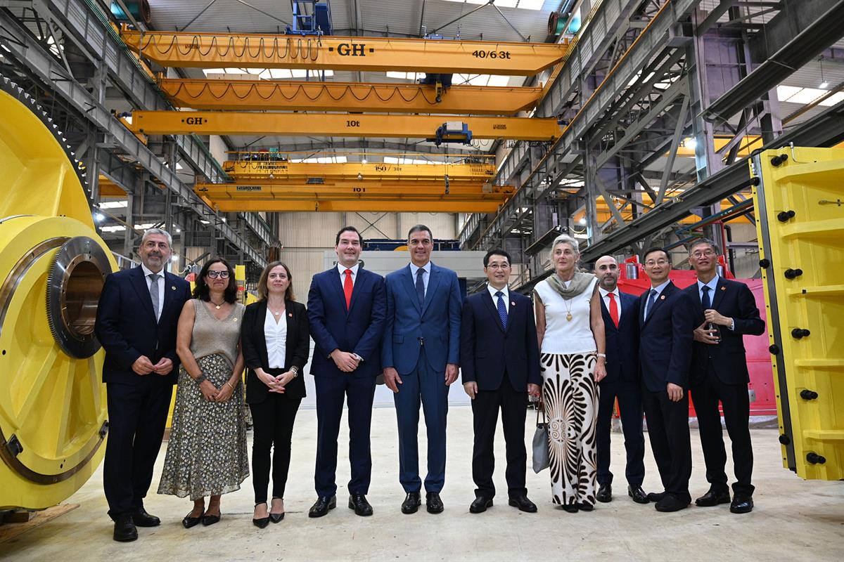 11/09/2024. Pedro Sánchez en kunshan. El presidente del Gobierno, Pedro Sánchez, durante su visita al clúster industrial y tecnológico de Kunshan.