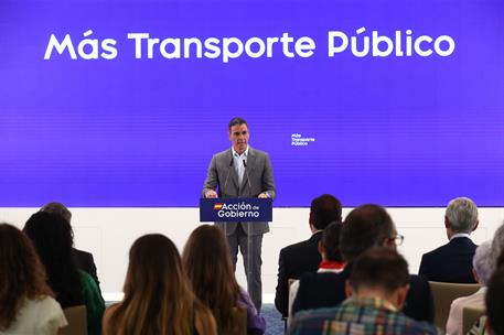 El presidente del Gobierno, Pedro Sánchez, durante su intervención