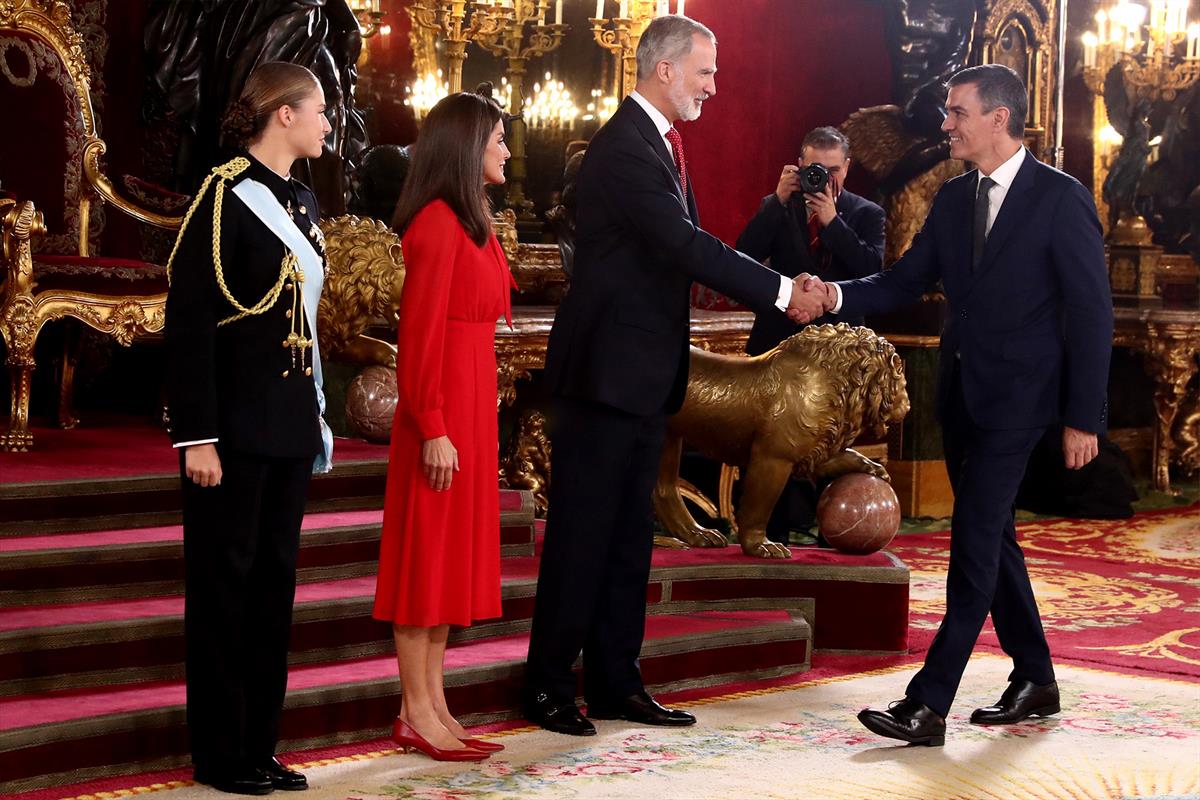 12/10/2024. Pedro Sánchez attends the events to commemorate Spain's National Day. The President of the Government of Spain, Pedro Sánchez, u...