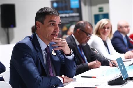 12/11/2024. Pedro Sánchez participa en la 29º Conferencia de la ONU sobre Cambio Climático. El presidente del Gobierno, Pedro Sánchez, duran...