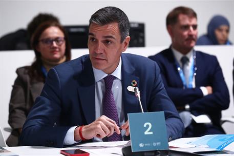 12/11/2024. Pedro S&#225;nchez participa en la 29&#186; Conferencia de la ONU sobre Cambio Clim&#225;tico. El presidente del Gobierno, Pedro S&#225;nchez, duran...