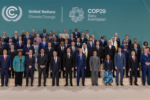 Líderes asistentes a la 29ª Conferencia de Naciones Unidas sobre el Cambio Climático