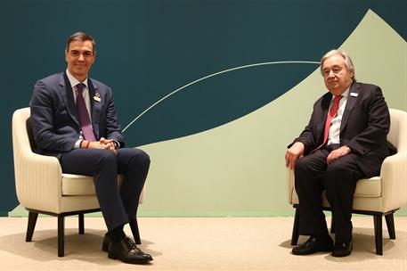 12/11/2024. Pedro Sánchez participa en la 29º Conferencia de la ONU sobre Cambio Climático. El presidente del Gobierno, Pedro Sánchez, y el ...