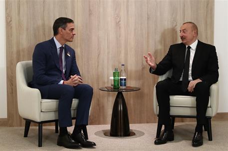 12/11/2024. Pedro Sánchez participa en la 29º Conferencia de la ONU sobre Cambio Climático. El presidente del Gobierno, Pedro Sánchez, y el ...